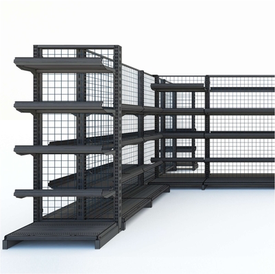 Système d'étagères de supermarché robuste, capacité 500 kg, conception modulaire