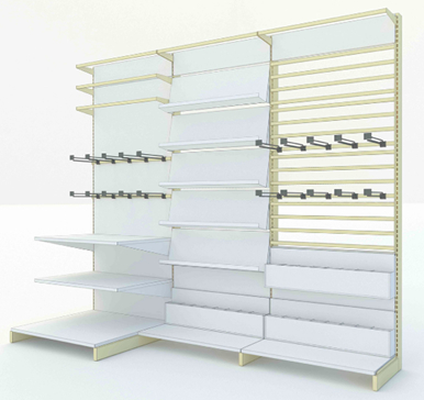 Étagère d'affichage de supermarché personnalisable de 30 × 80 mm verticale lourde