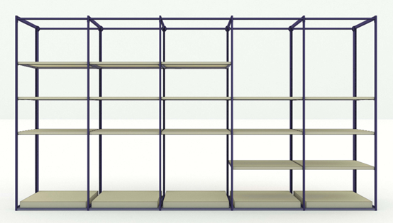 E5 série en acier et bois rack de charge moyenne 150 kg capacité pour les plantes décor