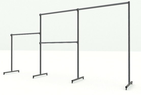 Porte-vêtements métallique réglable, hauteur 60-80cm, pour magasins de détail