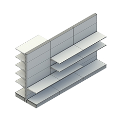Système d'étagères gondole montants 30x80mm Rayonnage de vente au détail réglable