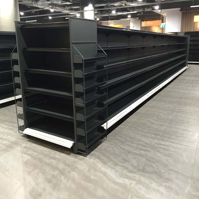 Double Sided Gondola Supermarket Shelf Q195 For Convenience Store Display